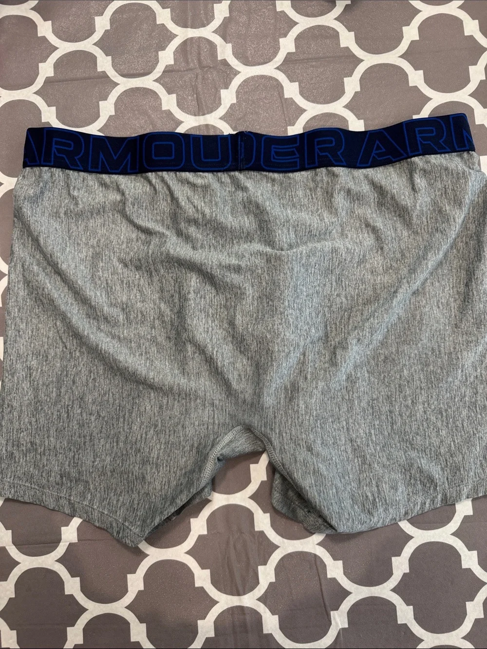 Under Armour Gray Boxer Briefs with Blue Logo Waistband